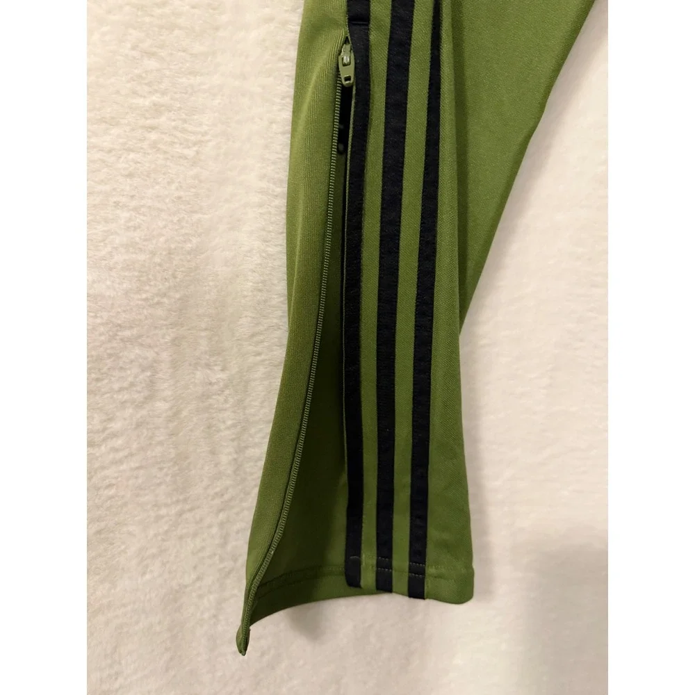 Adidas Tiro‎ Training Pants Mens Small Olive Green Black Striped Soccer Joggers